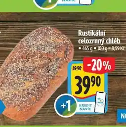 Albert Rustikální celozrnný chléb 465 g nabídka