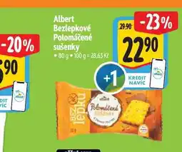 Albert Albert Bezlepkové Polomáčené sušenky 80 g nabídka