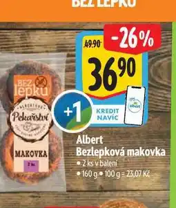 Albert Albert Bezlepková makovka 2 ks v balení 160 g nabídka