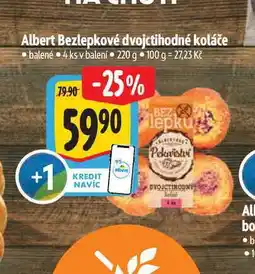 Albert Albert Bezlepkové dvojctihodné koláče balené 4 ks nabídka