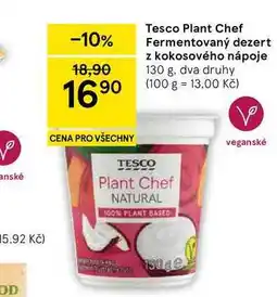 Tesco Tesco Plant Chef Fermentovaný dezert z kokosového nápoje, 130 g nabídka