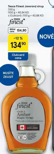 Tesco Tesco Finest Javorový sirup, 330 g nabídka