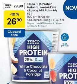 Tesco Tesco High Protein instantní ovesná kaše s kousky bílé čokolády, 65 g nabídka