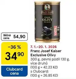Tesco Franz Josef Kaiser Exclusive Olivy, 300 g nabídka