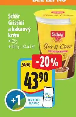 Albert Schär Grissini a kakaový krém 52g nabídka