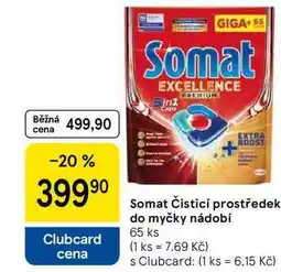 Tesco Somat Čisticí prostředek do myčky nádobí, 65 ks nabídka