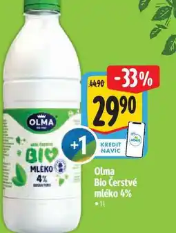 Albert Olma Bio Čerstvé mléko 4% 11 nabídka
