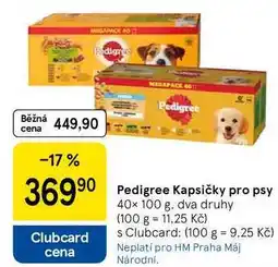 Tesco Pedigree Kapsičky pro psy, 40× 100 g nabídka