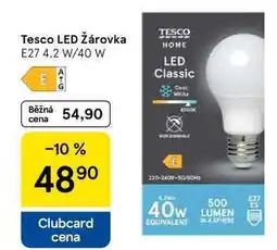 Tesco Tesco LED Žárovka, E27 4,2 W/40 W nabídka