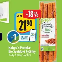 Albert Nature's Promise Bio Špaldové tyčinky 60 g nabídka