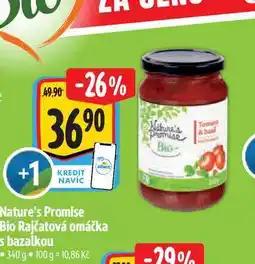 Albert Nature's Promise Bio Rajčatová omáčka s bazalkou 340 g nabídka