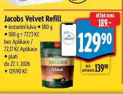 Albert Jacobs Velvet Refill instantní káva 180 g nabídka