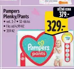 Albert Pampers Plenky/Pants vel. 3-7 32-66 ks nabídka