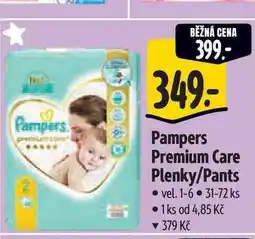 Albert Pampers Premium Care Plenky/Pants vel. 1-6 31-72 ks nabídka