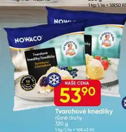 Hruška NOWACO Tvarohové knedlíky různé druhy 320 g nabídka
