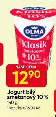 Hruška OLMA Jogurt bílý smetanový 10% 150 g nabídka