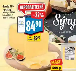 Albert Gouda 48% - plátky 500 g nabídka