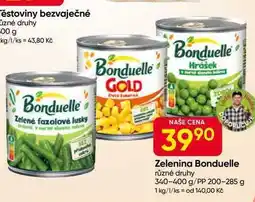 Hruška Zelenina Bonduelle různé druhy 340-400 g/PP 200-285 g nabídka