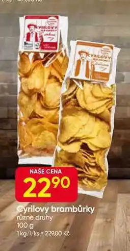 Hruška Cyrilovy brambůrky různé druhy 100 g nabídka