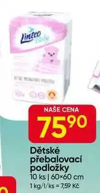 Hruška Linteo Dětské přebalovací podložky 10 ks, 60x60 cm nabídka