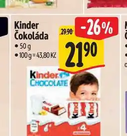Albert Kinder Čokoláda 50 g nabídka
