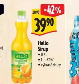 Albert Hello Sirup 0,7 l nabídka