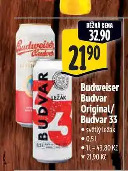 Albert Budvar Original/ Budvar 33 0,5 l nabídka