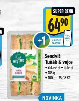 Albert Sendvič Tuňák & vejce 185 g nabídka
