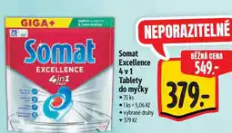 Albert Somat Excellence 4v1 Tablety do myčky 75 ks nabídka