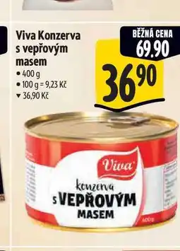 Albert Viva Konzerva s vepřovým masem 400 g nabídka