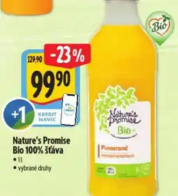 Albert Nature's Promise Bio 100% šťáva nabídka