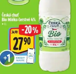 Albert Česká chuť Bio Mléko čerstvé 4% nabídka
