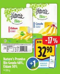 Albert Nature's Promise Bio Gouda 48%, + Eidam 30% nabídka