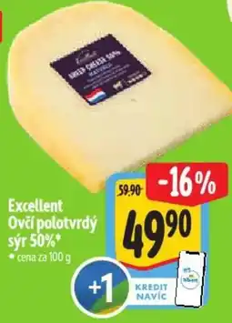 Albert Excellent Ovčí polotvrdý sýr 50% nabídka