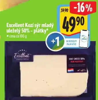 Albert Excellent Kozí sýr mladý uleželý 50% - plátky nabídka