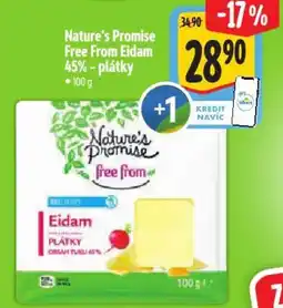 Albert Nature's Promise Free From Eidam 45% - plátky nabídka