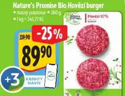 Albert Nature's Promise Bio Hovězí burger nabídka