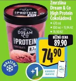 Albert Zmrzlina Dream & Co High Protein Čokoládová nabídka