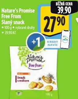 Albert Nature's Promise Free From Slaný snack nabídka