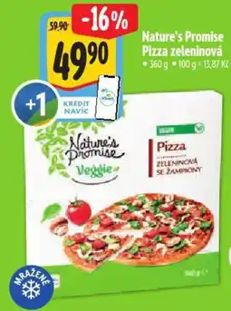 Albert Nature's Promise Pizza zeleninová nabídka