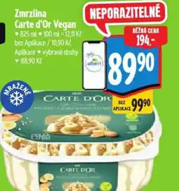 Albert Zmrzlina Carte d'Or Vegan nabídka