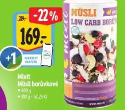 Albert Mixit Müsli borůvkové nabídka