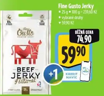 Albert Fine Gusto Jerky nabídka