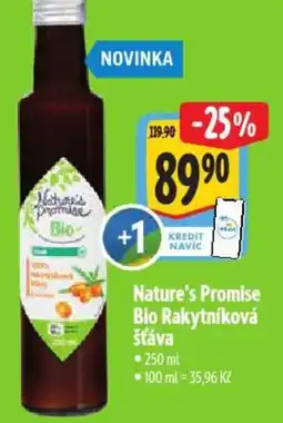 Albert Nature's Promise Bio Rakytníková šťáva nabídka