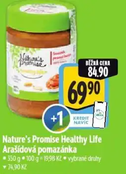 Albert Nature's Promise Healthy Life Arašídová pomazánka nabídka