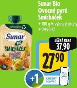 Albert Sunar Bio Ovocné pyré Smícháček nabídka