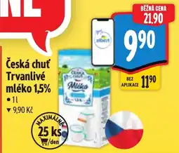 Albert Česká chuť Trvanlivé mléko 1,5% nabídka