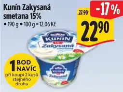 Albert Kunín Zakysaná smetana 15% nabídka