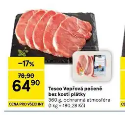 Tesco Vepřová pečeně bez kosti plátky nabídka