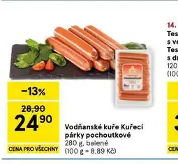 Tesco Kuřecí párky pochoutkové nabídka